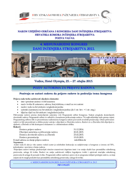 4. međunarodni kongres dani inženjera strojarstva 2015.