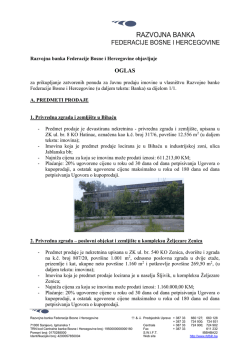 Oglas za prodaju imovine - novembar 2014