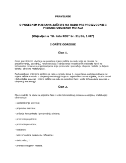 Objavljen u "Sl. listu RCG" b