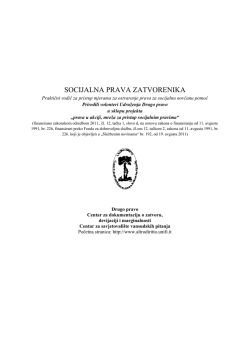 SOCIJALNA PRAVA ZATVORENIKA