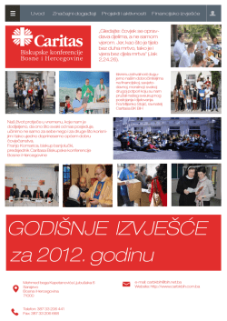 GODI&Scaron;NJE IZVJE&Scaron;ĆE za 2012. godinu