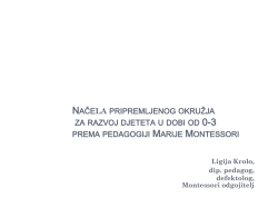 Načela pripremljenog okružja za razvoj djeteta u dobi od 0