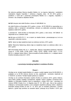 odluke Glavne skupštine