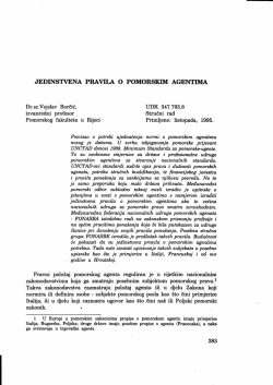 JEDINSTVENA PRAVII"A O POMORSKIM AGENTIIVIA zakonik.