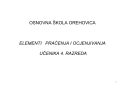 KRITERIJI OCJENJIVANJA 4