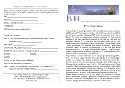 Prijava za sudjelovanje u DV 2010