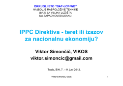 IPPC Direktiva - teret ili izazov za nacionalnu ekonomiju?