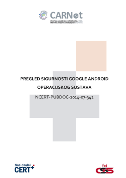 pregled sigurnosti google android operacijskog
