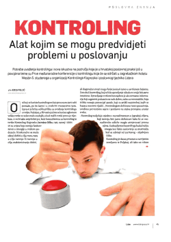 "Kontroling - alat kojim se mogu predvidjeti problemi u