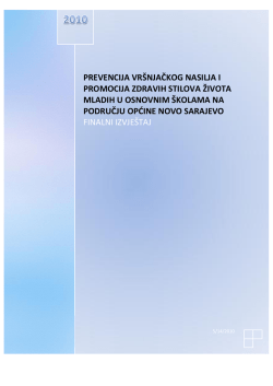 prevencija vr&scaron;njačkog nasilja i promocija zdravih stilova života