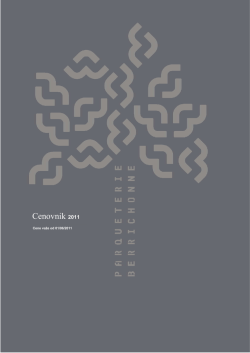 Cenovnik Parqueterie Berrichonne