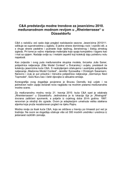 C&A pr&auml;sentiert die Fashion Highlights f&uuml;r