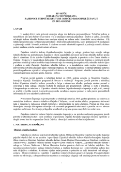Izvješće o realizaciji programa Zajednice tehničke kulture Osječko