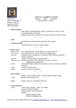 Svadbeni menu izborni