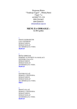 MENI ZA ODRASLE: