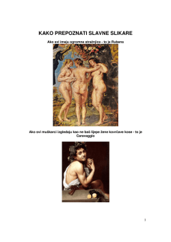 KAKO PREPOZNATI SLAVNE SLIKARE