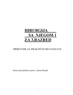 HIRURGIJA SA NJEGOM 1 ZA 3.RAZRED