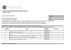 Godišnji upitnik kodeksa korporativnog upravljanja za 2013.