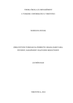 zdravstveni turizam na području grada daruvara