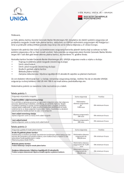 Pismo - Societe Generale Montenegro