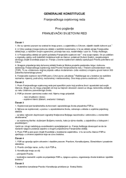 GENERALNE KONSTITUCIJE - Franjevački svjetovni red