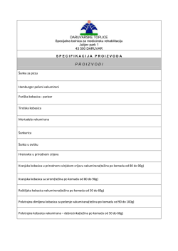 PRERAĐEVINE I KONZERVE SPECIFIKACIJA
