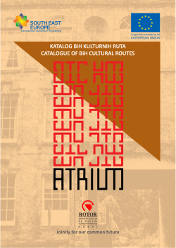 KATALOG BiH KULTURNIH RUTA CATALOGUE