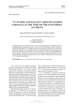 137Cs IN SOIL AND FALLOUT AROUND ZAGREB