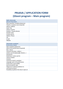 prijavni list 2015 (pdf) - kotorski festival pozori&scaron;ta za djecu