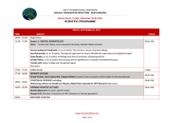 SCIENTIFIC PROGRAMME - THE 4th INTERNATIONAL SYMPOSIUM