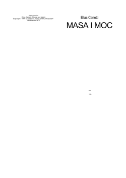 Copy of Elias Canetti Masa i moc