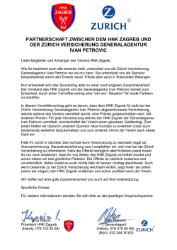 partnerschaft zwischen dem hnk zagreb und der