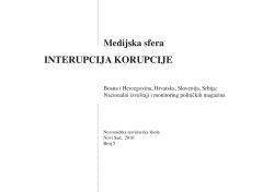 Medijska sfera INTERUPCIJA KORUPCIJE
