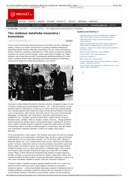 Tito: simbioza metafizike masonstva i komunizma