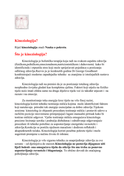 Kineziologija? &Scaron;to je kineziologija?