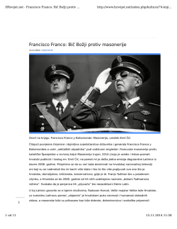 Francisco Franco: Bič Božji protiv masonerije
