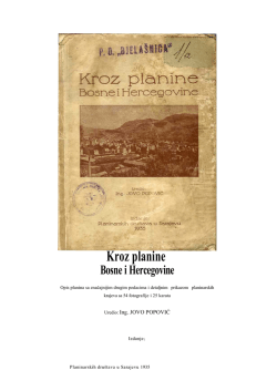 Kroz planine Bosne i Hercegovine