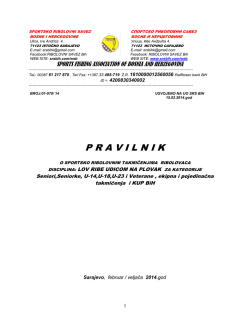 pravilnik plovak 2014 - Sportsko ribolovni savez Bosne i Hercegovine
