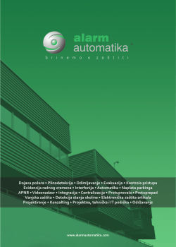 Dojava požara &bull; Plinodetekcija &bull; Odimljavanje