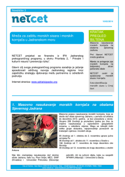 Mreža za za&scaron;titu morskih sisara i morskih kornjača u