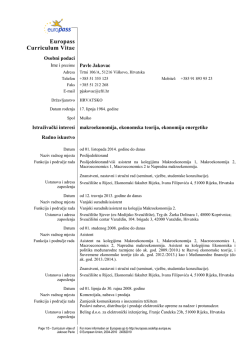 Europass Curriculum Vitae
