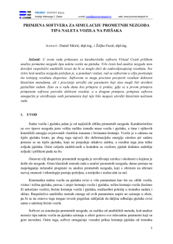 primjena softvera za simulaciju prometnih nezgoda tipa naleta