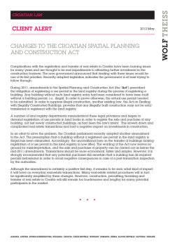 client_alert_croatia_Spatial planning and construction