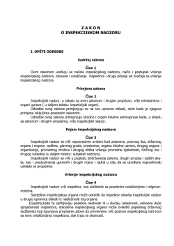 Zakon o inspekcijskom nadzoru