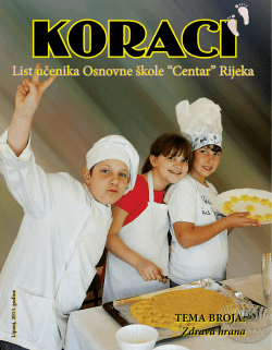 &scaron;kolski list KORACI - Osnovna &scaron;kola "Centar" Rijeka