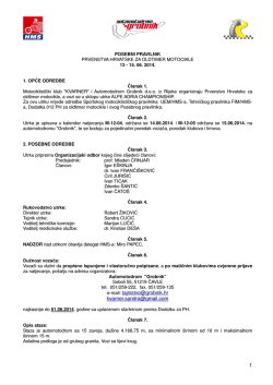 Posebni pravilnik PH za oldtimer motocikle