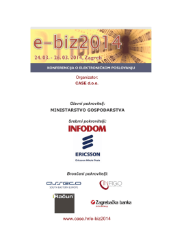 Knjiga konferencije - CASE konferencijski web
