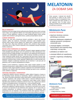 MELATONIN - Pharmatheka consult doo
