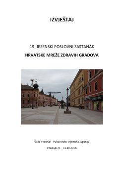 IZVJE&Scaron;TAJ - Hrvatska mreža zdravih gradova