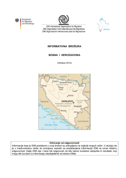 INFORMATIVNA BRO&Scaron;URA BOSNA I HERCEGOVINA